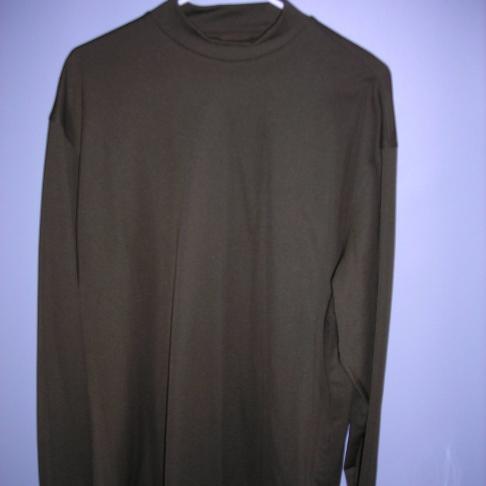NIKE Fit Dry Golf LS SHIRT, olive green, Size XL